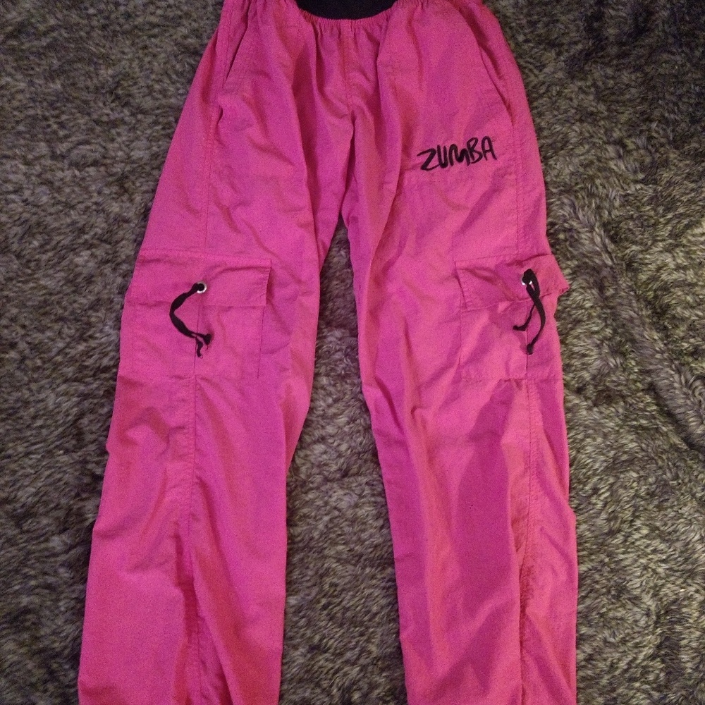 Zumba Cargo Pants Size Large Pink